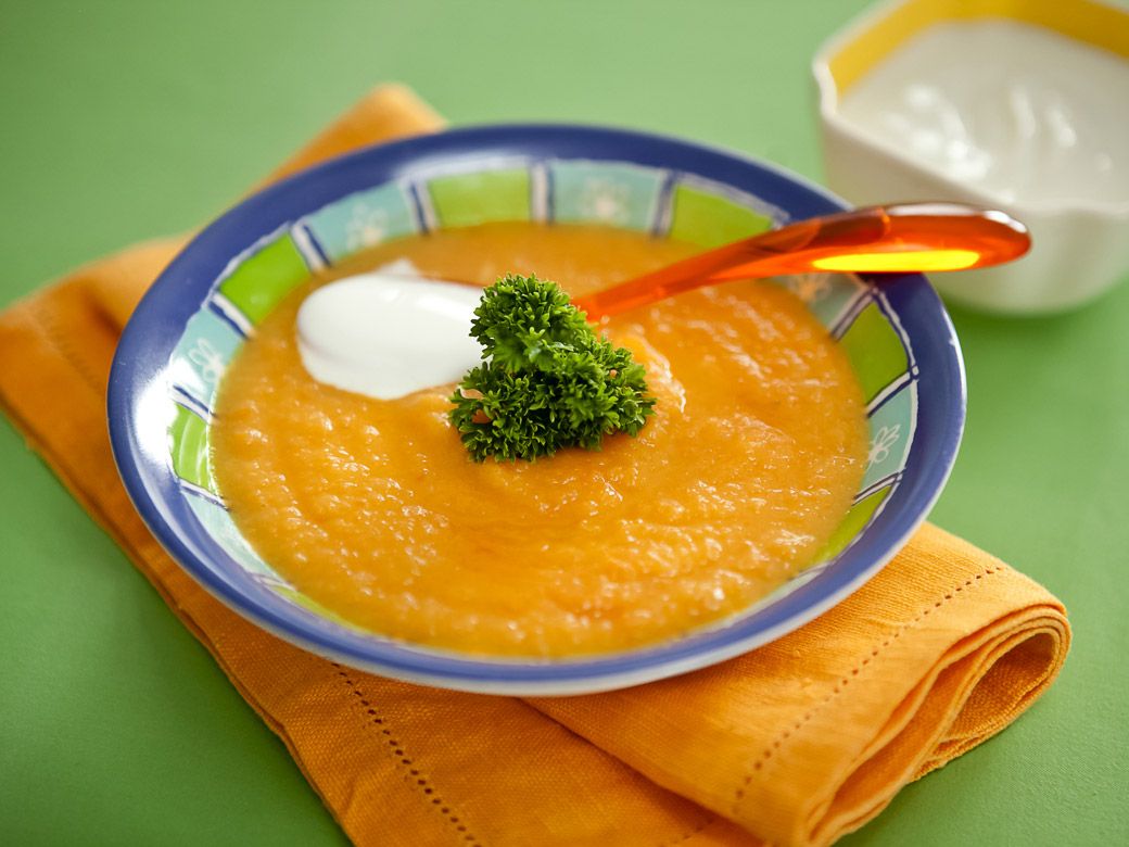 Рецепт: Морковно-яблочный суп в мультиварке