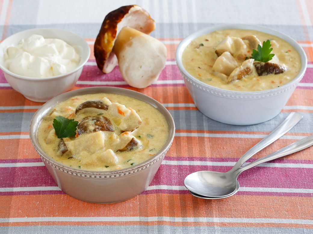 Рецепт: Суп из белых грибов в мультиварке