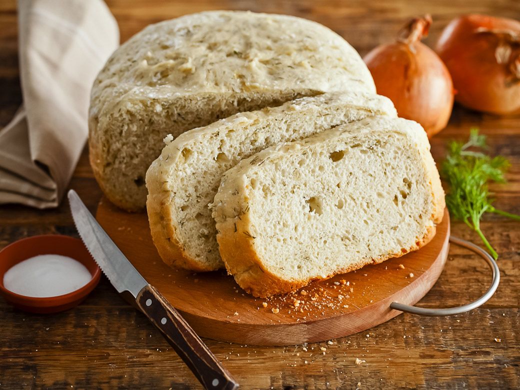 Рецепт: Деревенский хлеб с укропом в мультиварке