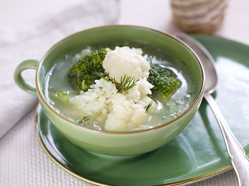 Рецепт: Суп из брокколи и цветной капусты в мультиварке