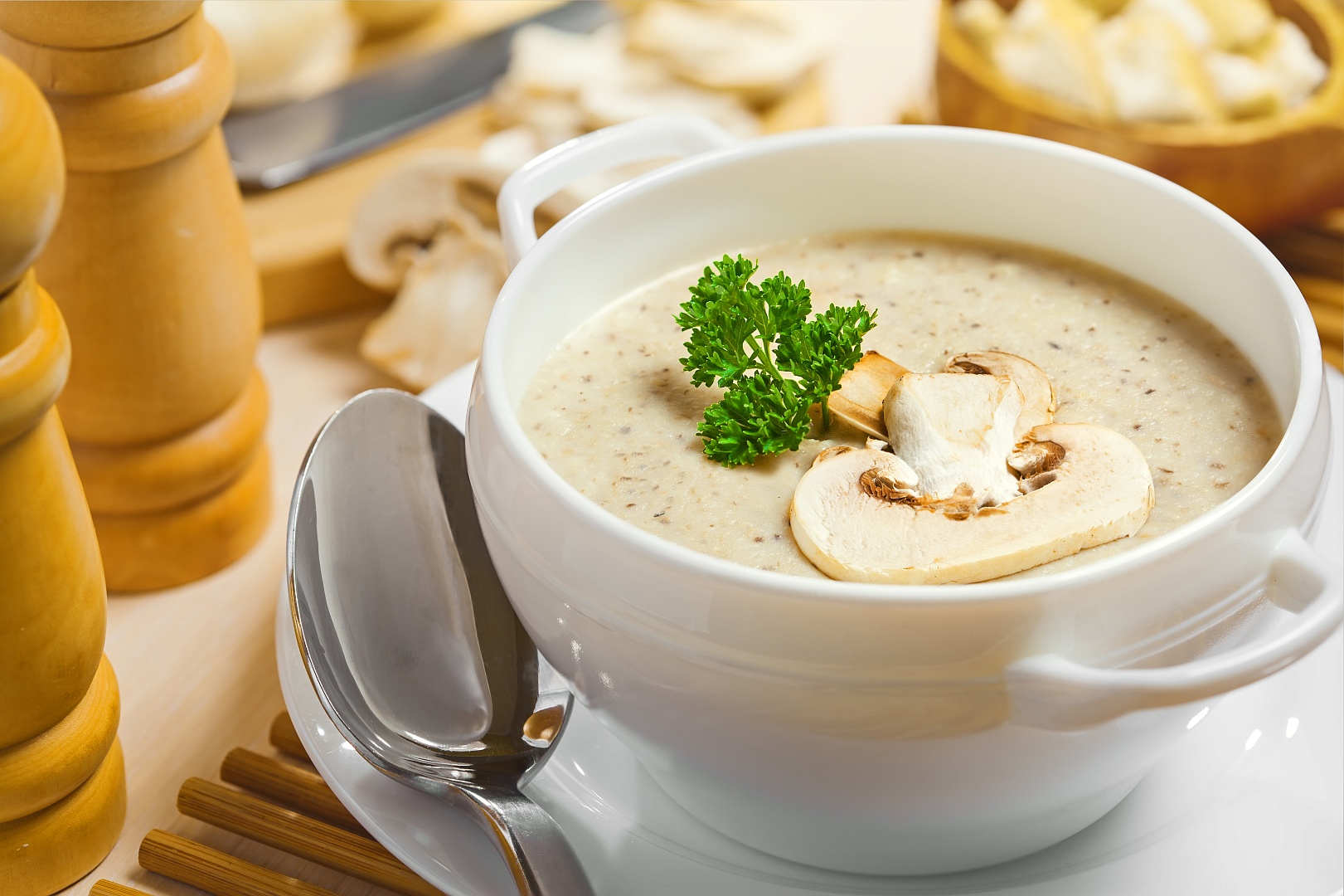 Рецепт: Суп-пюре из грибов
